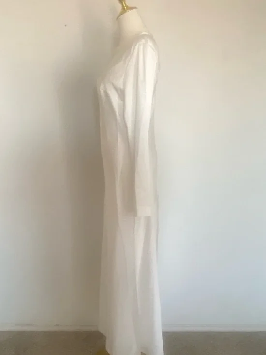 DRESSLOVA WHITE SATIN DRESS - Picture 4 of 5